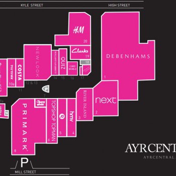Ayr Central Shopping Centre stores plan