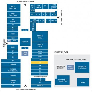 Belle Vale Shopping Centre stores plan