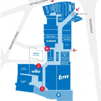 Broadwalk Shopping Centre stores plan