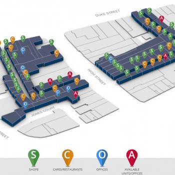 Castle Quarter Arcades stores plan