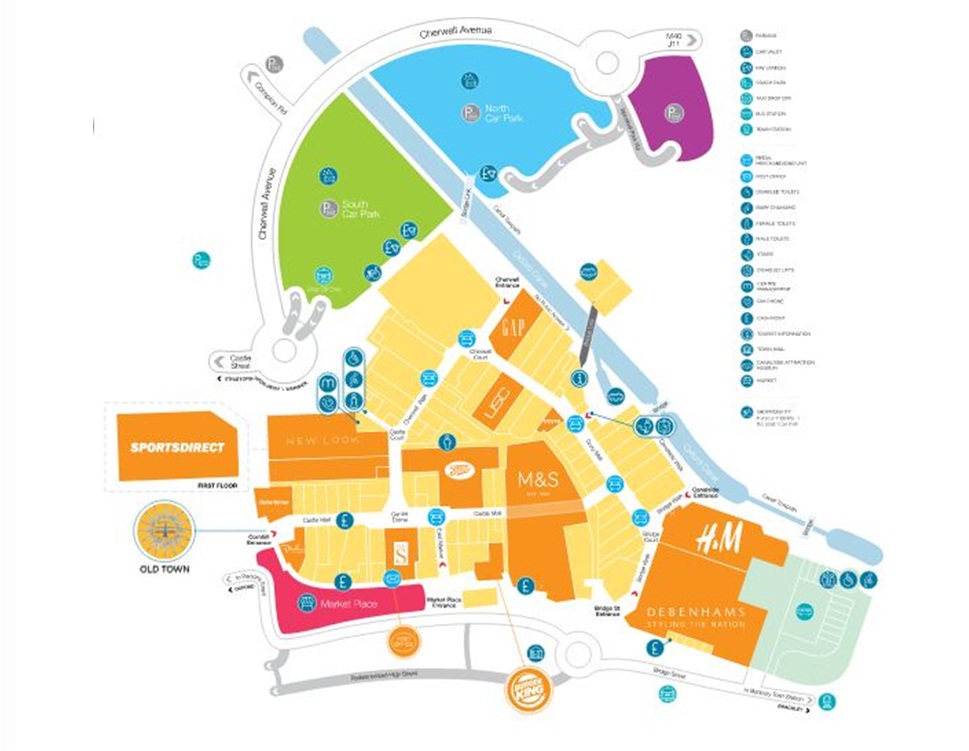 Castle Quay Shopping Centre Map