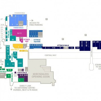 Cumbernauld Shopping Centre stores plan