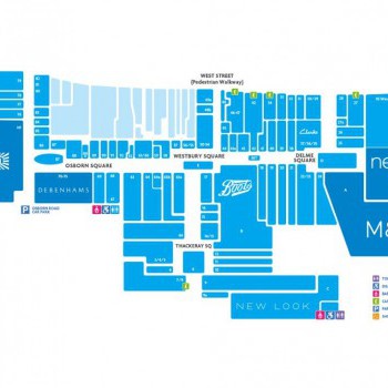 Fareham Shopping Centre stores plan