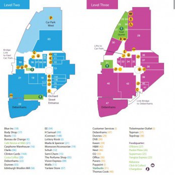 Foyleside Shopping Centre stores plan