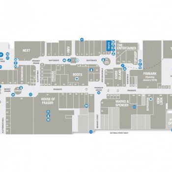 Freshney Place Shopping Centre stores plan