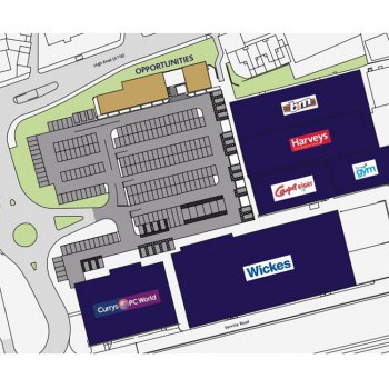 Goodmayes Retail Park, Chadwell Heath stores plan