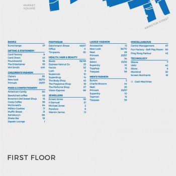 Grosvenor Shopping Centre stores plan