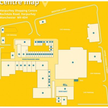 Harpurhey Shopping Centre stores plan