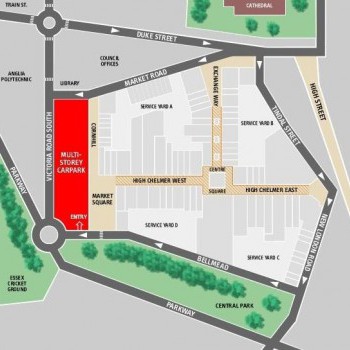 High Chelmer Shopping Centre stores plan