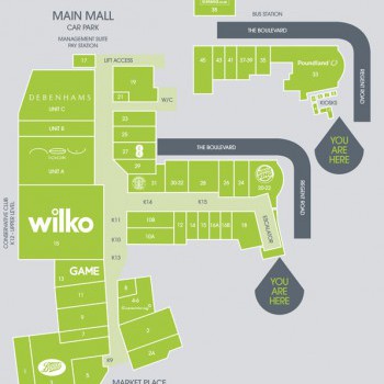 Market Gates Shopping Centre stores plan