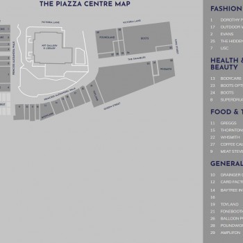 Piazza Shopping Centre stores plan