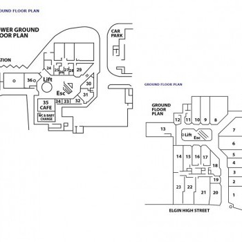 St Giles Shopping Centre stores plan