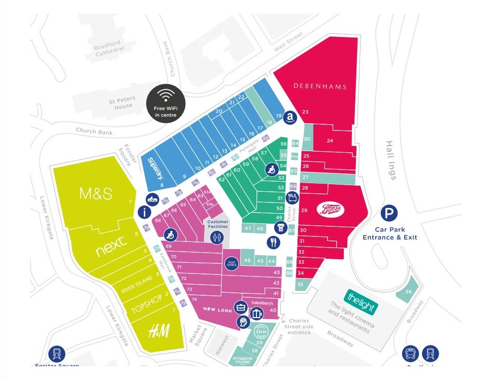 Broadway Shopping Centre Bradford Map