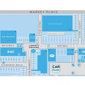 The Liberty Shopping Centre stores plan