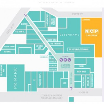 The Old Square Shopping Centre stores plan