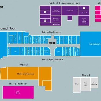 The Quays Shopping Centre stores plan