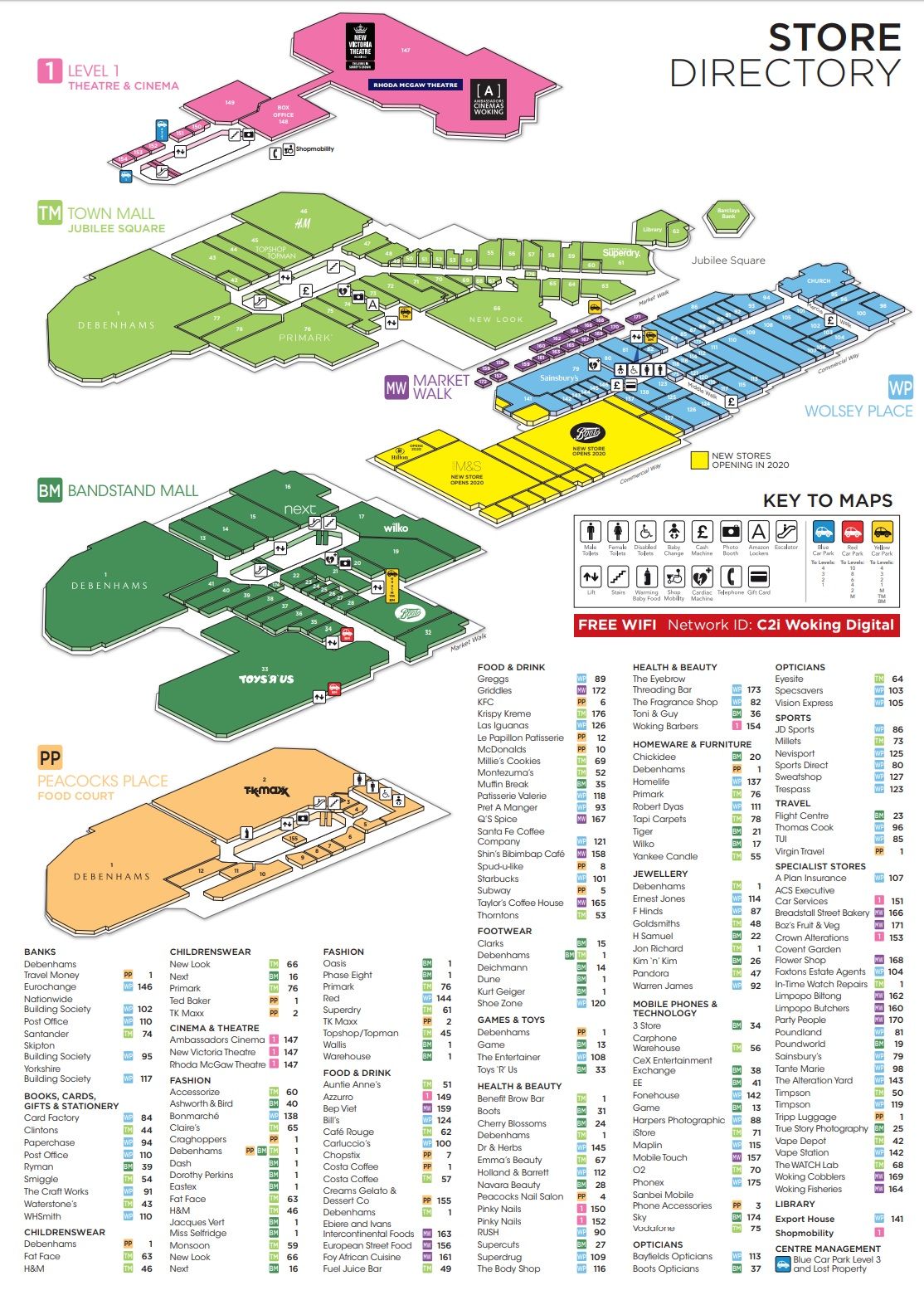 Woking Shopping Centre Map Woking Shopping Centre - 134 Stores (Shopping Centre In Woking, South East)  | Uk Malls Online